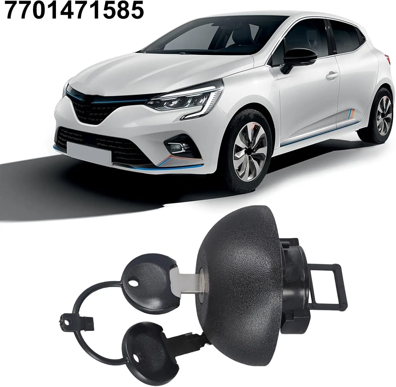 7701470950 Kraftstoff-Benzin-Abdeckkappe mit 2 Schlüsseln für RENAULT /MASTER /MKII 1998–2010 7701471585 Image