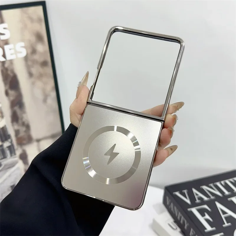 Galvanisieren Matt für Magsafe Magnetische Handyhülle für Samsung Galaxy Z Flip 7 6 5 4 Flip7 FE Wireless Charging Schutzhülle Image
