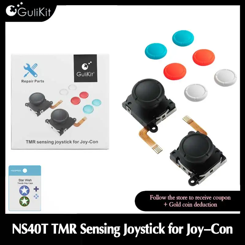 GuliKit NS40T TMR Sensing Joystick für Joy-Con, Spielzubehör, Anti-Drift, langlebig, austauschbar für Nintendo Switch, NS OLED/Lite Image