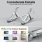 Tragbarer Laptop-Ständer aus Aluminium – faltbare ergonomische Halterung für MacBook Air/Pro, Notebook und PC, verstellbare Computerhalterung
