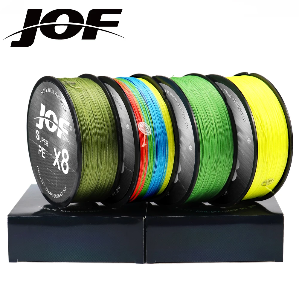 JOF 150M-500M 8 Strand Braided Outdoor Fishing Line Sea Fishing Ice Fishing River Fishing Rock Fishing Fishing Gear 15-100LB X8