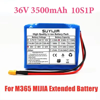 10S1P 36V 3500mAh 36v Electric Scooter batteries Pack 18650 Lithium M365 Electric Scooter 36v Scooter Extended Battery