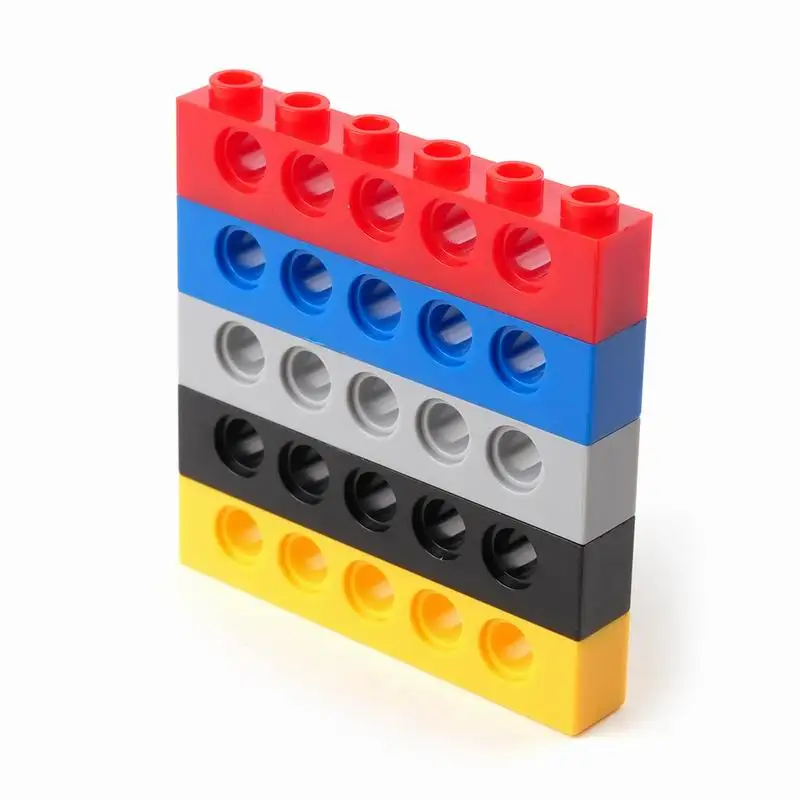 MOC High-Tech-Teile, 1 x 6 Ziegel, 5 Löcher, 3894 MOC, technischer Baustein, geeignet für alle Marken, kleine Partikel, Spielzeug Image