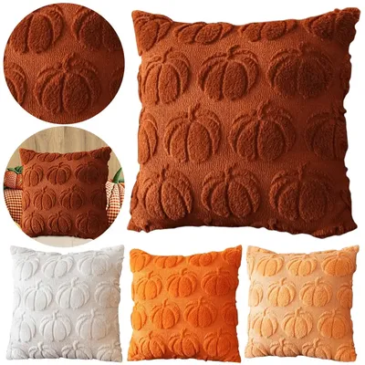 Kürbis Herbst Kissen bezüge 45x45 cm Kissen bezug Couch Kissen bezug für Zuhause Sofa Couch Halloween Dekor Image