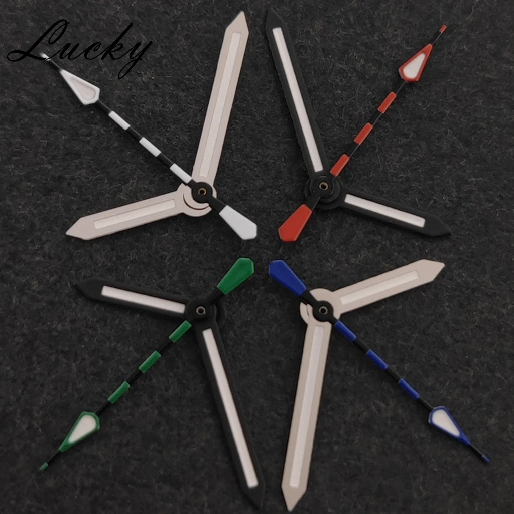 NH35 Hohe Qualität Uhr Hände C3 Leuchtende Uhr Hände Silber Schwarz Uhr Zubehör Für NH34/NH35/NH36/NH38/4R/7S Bewegung Image