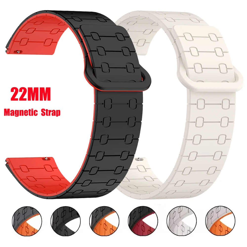 Für Garmin Forerunner 265 255 Musik 570 47 mm weiches Silikon-Uhrenarmband 22 mm magnetisches Sportarmband für Garmin Venu 3 2/Vivoactive 4 Image