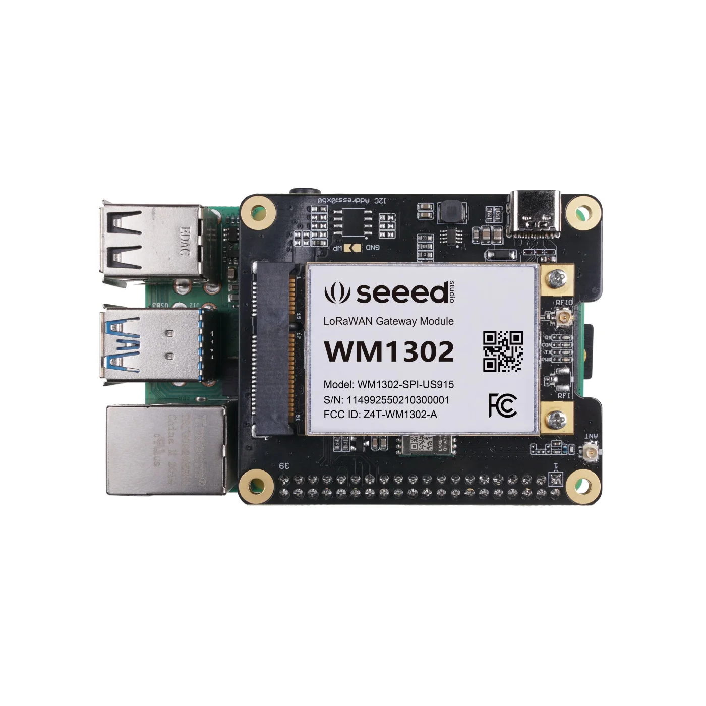 WM1302 Raspberry Pi Hat, Zusatzplatine für WM1302 LoRaWAN-Modul, basierend auf LoRa Concentrator Semtech SX1302 Image