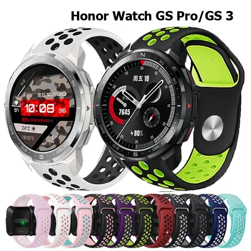 20mm 22mm Silikon Armband Für Honor Uhr GS Pro Armband Armband Für Honor Uhr GS 3/magische Uhr 2 46mm 42mm Armband Correa Image