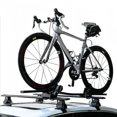 Car Bike Rack Roof Bike Holder Car Mounted Mountain Bike Rack Single Frame Aluminum Alloy Bike Framecar Mounted Roof Travel Rack
