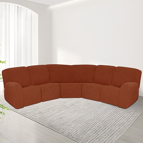 5-Sitzer-Sofabezug mit modularer Liegefunktion und 5x5-Rasterdesign – Eck-Loungesofa mit niedriger Rückenlehne und moderner Ästhetik Image