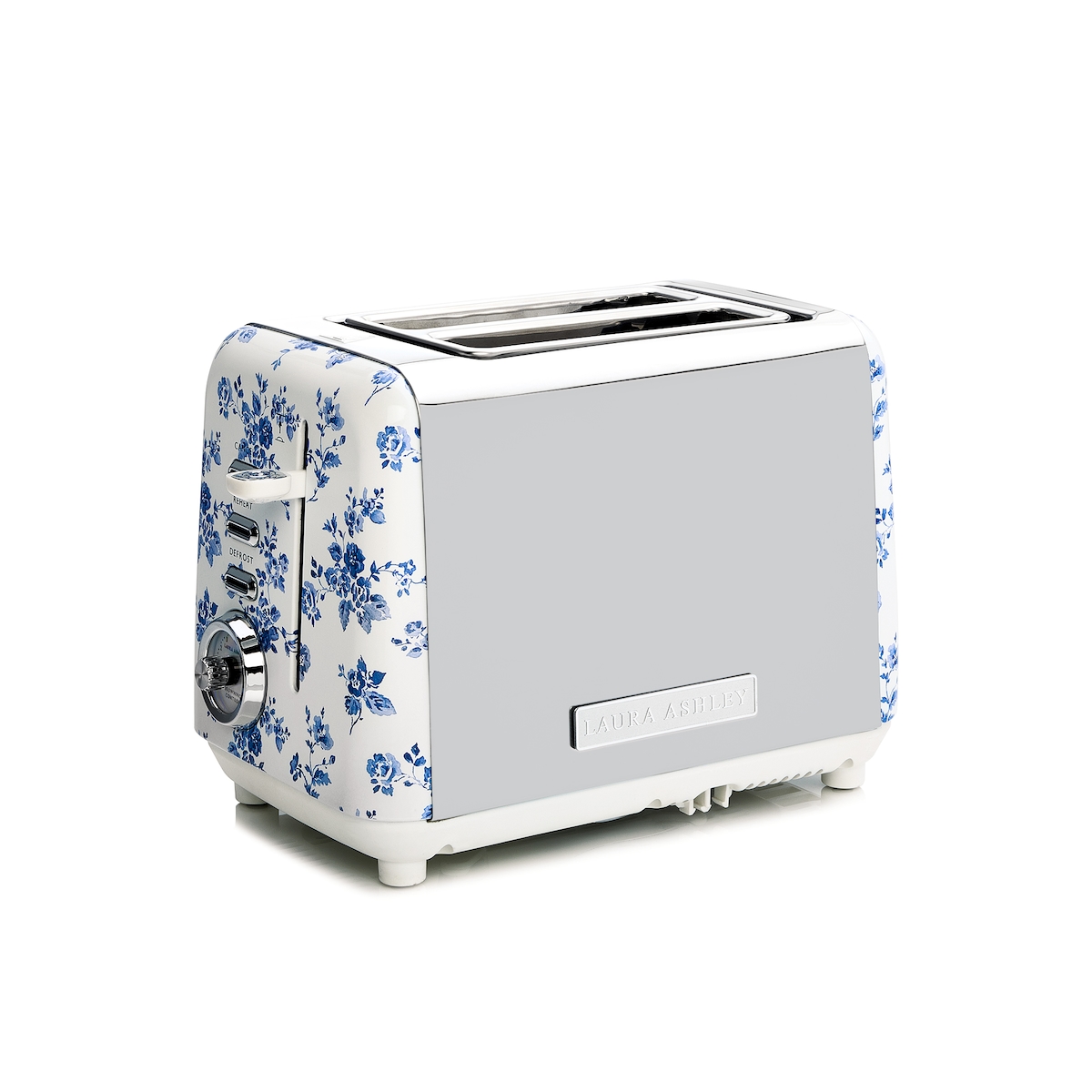 Laura Ashley – 2 Toastschlitze-Toaster, 7 Stufen, Brötchenaufsatz, Auftaufunktion, einstellbarer Bräunungsgrad – China Rose Design von VQ Image