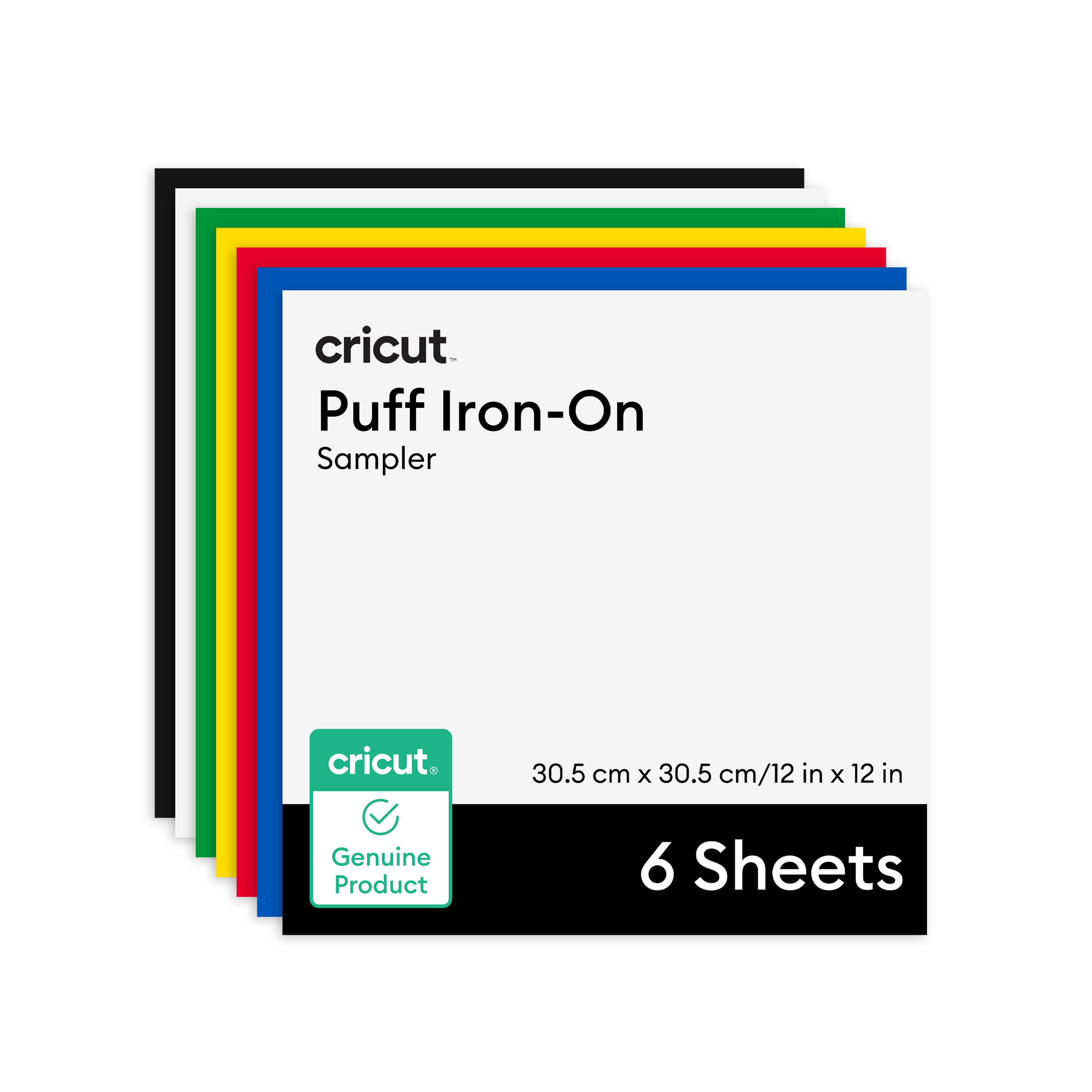 Cricut Puff Iron-On | Classics Sampler | 12 in x 12 in | 6 Count