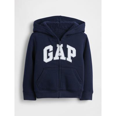 Gap Blue Logo Sherpa Zip Hoodie (6mths-5yrs)