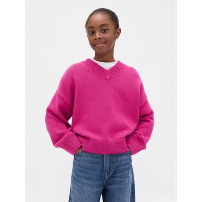 Gap Pink Boxy V-Neck Jumper