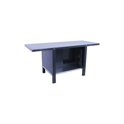PROREGAL Werkbank BUFFALO METAL mit Schrank | HxBxT 83x150x73cm | Traglast 700kg | Anthrazit | Werktisch Arbeitstisch Image