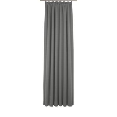 Vorhang WIRTH "Uni Collection light", grau (dunkelgrau), B:142cm H:315cm, Baumwolle (Bio-Baumwolle), Gardinen, nach Maß Image