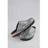 Clog ANISTON SHOES, Damen, Gr. 40, silber (anthrazit, silberfarben), Filz, Glitzermuster, klassisch, Schuhe, Clog, Hausschuh, Homeslipper - NEUE KOLLEKTION