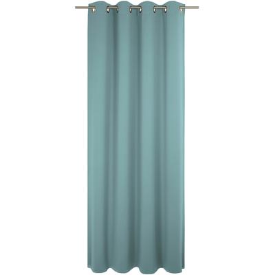 Vorhang WIRTH "Newbury", blau (mittelblau), B:130cm H:285cm, Baumwolle, Polyester, Gardinen, nach Maß Image