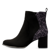 Stiefelette MARCO TOZZI, Damen, Gr. 40, schwarz (schwarz, leo), Textil, animal-print, Veloursleder, modisch, Schuhe, Blockabsatz, Businessstiefelette mit Innenreißverschluss