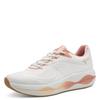 Plateausneaker TAMARIS, Damen, Gr. 37, weiß (weiß kombiniert), Textil, Lederimitat, Lederimitat, sportlich, Schuhe, Plateau, Freizeitschuh, Schlupfschuh mit Ortholite-Ausstattung, Topseller
