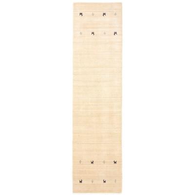 Wollteppich CARPETFINE "Gabbeh Uni, auch als Läufer und Rund erhältlich", weiß, B:80cm H:15mm L:300cm, Wolle, Teppiche, reine Wolle, handgewebt, Gabbeh Loom Tiermotiv, große Farbauswahl Image