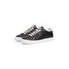 Plateausneaker TOMMY HILFIGER "ICON COURT SNEAKER", Damen, Gr. 38, schwarz, Nappaleder, sportlich, Schuhe, Freizeitschuh, Halbschuh, Schnürschuh mit Flaggen-Logo