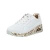 Sneaker SKECHERS "Skechers Sneaker Lederimitat", Damen, Gr. 42, weiß (weiß, gold), Lederimitat, casual, Schuhe