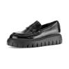 Loafer GABOR, Damen, Gr. 39, schwarz, Lackleder, glänzend, modisch, Schuhe, Keilabsatz, Plateau, Slipper, Businessschuh, Best Fitting-Ausstattung