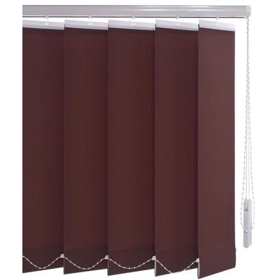 Lamellenvorhang LIEDECO "Vertikalanlage 89 mm" Gr. 9, braun (cappuccino), B:120cm H:250cm, Jalousien Image