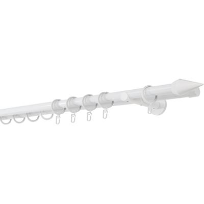 Gardinenstange MYDECO "20mm Point Wandträger 14 cm", weiß, L:390cm, Aluminium, Gardinenstangen Image