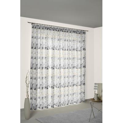 Vorhang WIRTH "Berlare", grau (hellgrau), B:132cm H:345cm, Baumwolle, Polyester, Gardinen, nach Maß Image