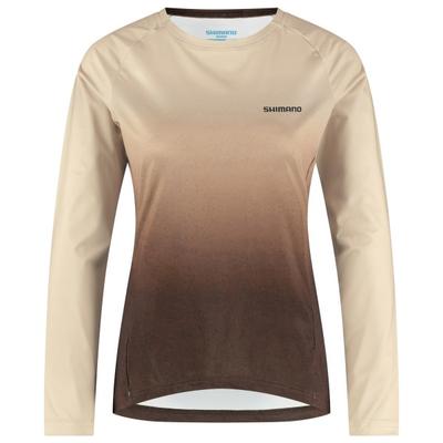 Shimano - Women's Parco L/S Printed Jersey - Radtrikot Gr M feather beige Image