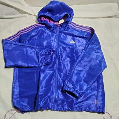 Adidas Jackets & Coats | Adidas Jacket Sunglass Woven Windbreaker Jd7133 Semi Lucid Blue Men Size Xl | Color: Blue/Purple | Size: Xl