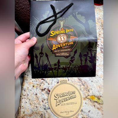 Disney Kitchen | Indiana Jones Club 33 30th Anniversary Gift Bag And Coaster Snakes | Color: Gray/Tan | Size: Os