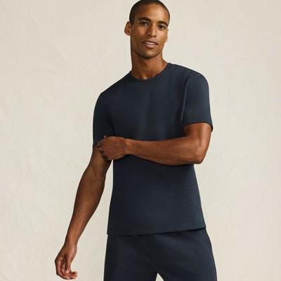 Soft Luxe T-shirt, Men, size: 42-44, regular, Blue, Cotton/Polyester/Cotton-blend, by Lands' End
