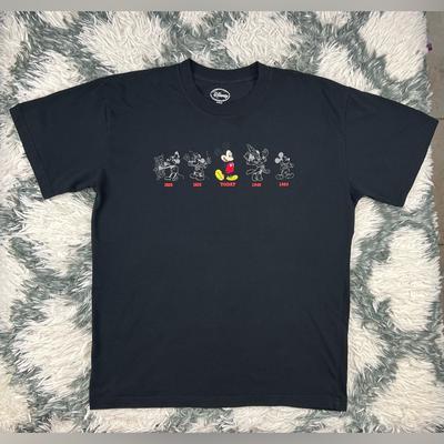 Disney Shirts | Disney The Evolution Of Mickey Mouse 1928 - Today Men’s Black T-Shirt Size Xl | Color: Black | Size: Xl