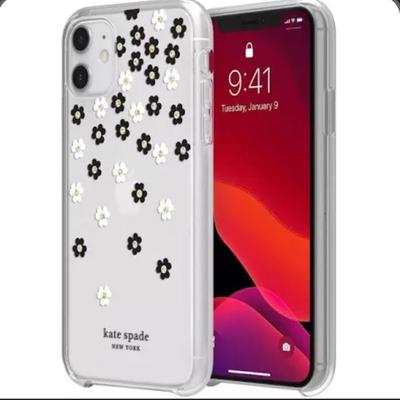 Kate Spade Cell Phones & Accessories | Kate Spade Floral Protective Hardshell Case Iphone 12 Mini Case | Color: Black/White | Size: Os