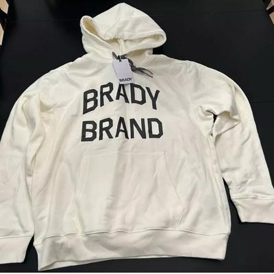 Brandy Melville Shirts | Brady Brand Sweatshirt Hoodie Mens Medium Ivory Cream Tom Brady Nwt | Color: White | Size: M