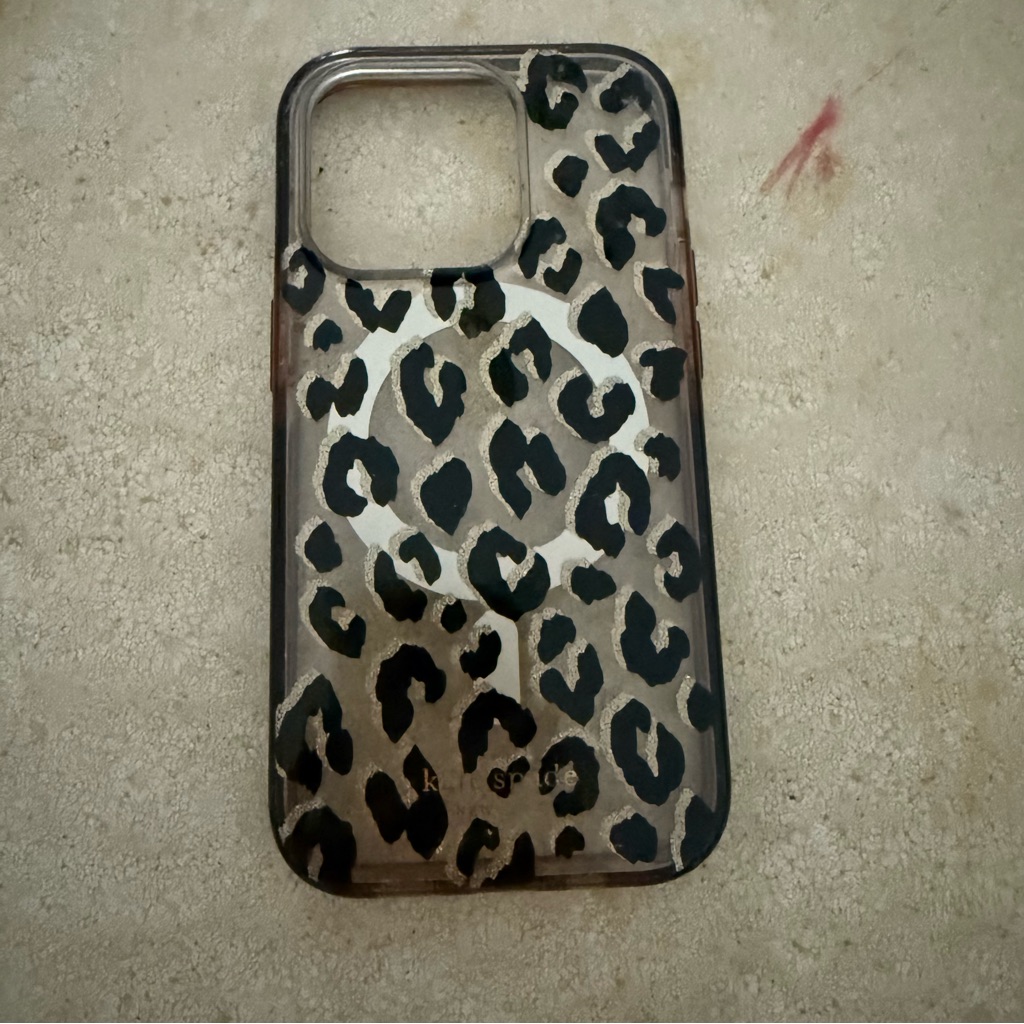 Kate Spade Cell Phones & Accessories | Kate Spade Black And Tan Leopard Print Phone Case | Color: Black/Tan | Size: Os