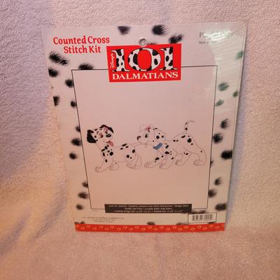 Disney Office | Disney 101 Dalmatians "Playful Pups" Counted Cross Stitch Kit 31001 New Unused | Color: Black/White | Size: Os