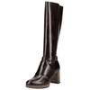 High-Heel-Stiefel NERO GIARDINI "Nero Giardini Stiefel Leder", Damen, Gr. 39, braun (dunkelbraun), Leder, casual, Schuhe