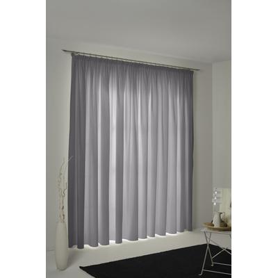 Vorhang WIRTH "WirthNatur" Gr. 1, grau (dunkelgrau), B:127cm H:145cm, Baumwolle, Gardinen, 2-lagig Image