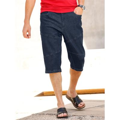 Jeansbermudas MARCO DONATI, Herren, Gr. 52, Normalgrößen, blau (dunkelblau, denim), 98% Baumwolle, 2% Elasthan, unifarben, 3/4-Länge, Jeans Image