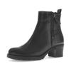 Stiefelette GABOR "St. Tropez", Damen, Gr. 44, schwarz (schwarz, schwarz), Kalbsleder, unifarben, klassisch, Schuhe, Blockabsatz, Boots mit Zierreißverschluss außen, G-Weite