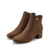 Stiefelette LASCANA, Damen, Gr. 40, braun, Obermaterial: 100% Textilmaterial. Futter: 100% Textilmaterial. Decksohle: 100% Textilmaterial. Laufsohle: 100% Synthetik, unifarben, klassisch, Schuhe, mit bequemen Blockabsatz, Ankle Boots, Stiefel VEGAN