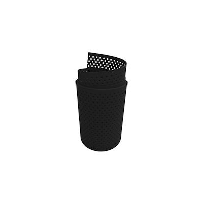 zaun|zu® Sichtschutz PP Premium Gelocht 15 Prozent Streifen Tiefschwarz 2,55m Image