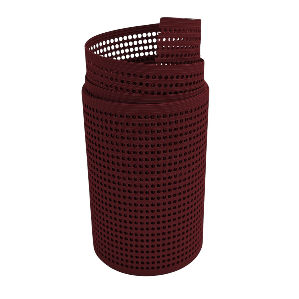 zaun|zu® Sichtschutz Rille Gelocht 30 Prozent PP Streifen Bordeauxrot 2,55m Image