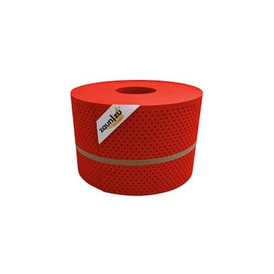zaun|zu® Sichtschutz PP Premium Gelocht 15 Prozent Streifen Rot 50m Image