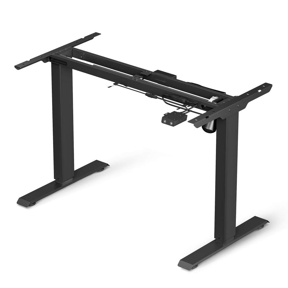 Support de bureau électrique acier noir