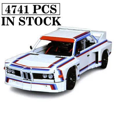 NEUES technisches MOC- 189726 3,0 CSL IMSA 1975 Maßstab 1:8 M3 E30 Baustein Sportwagen Montage DIY Spielzeug Jungen Geburtstagsgeschenke Image